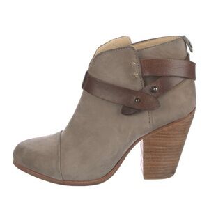 rag & bone Taupe and Dark Brown Ankle Booties